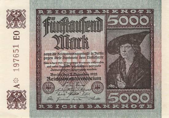 5000 Mark  ro.80e EO 1922